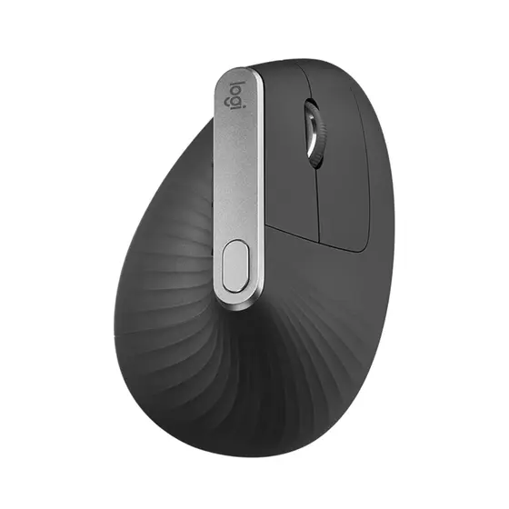 Mouse ergonômico Logitech MX Vertical na cor preta, ideal para saúde e produtividade no trabalho.